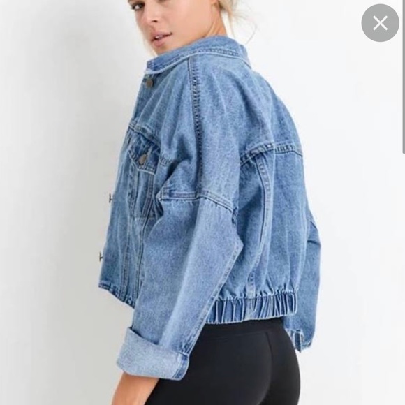 Mono B Cropped Jean Jacket Size Medium - Picture 3 of 8